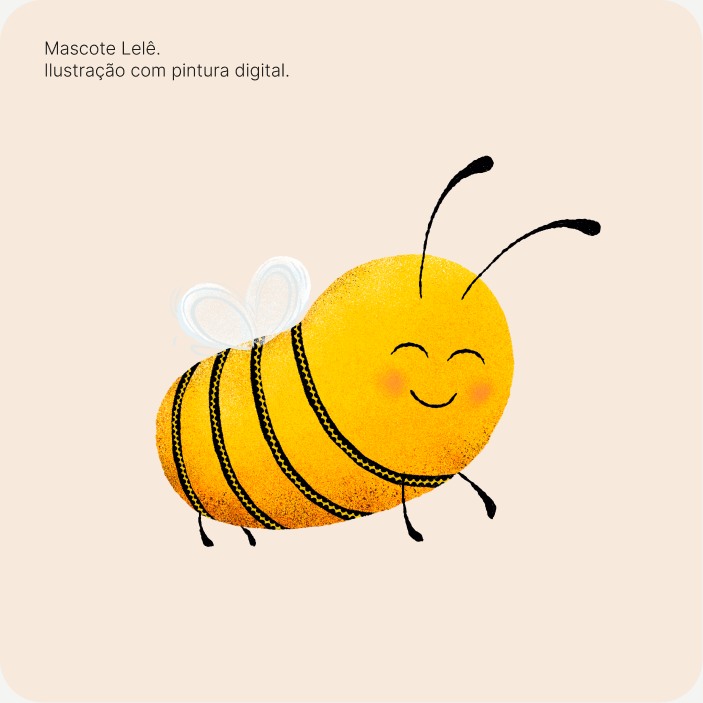 Ilustração do Lelê em pintura digital, com textura e traço feito à mão