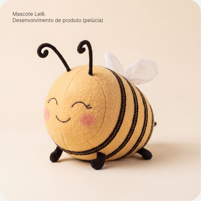 Pelúcia do Lelê em estúdio, desenvolvimento de produto do mascote