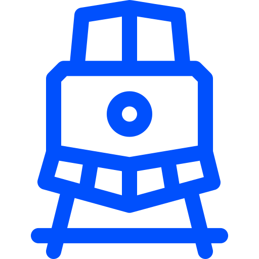Ícone de trem em azul