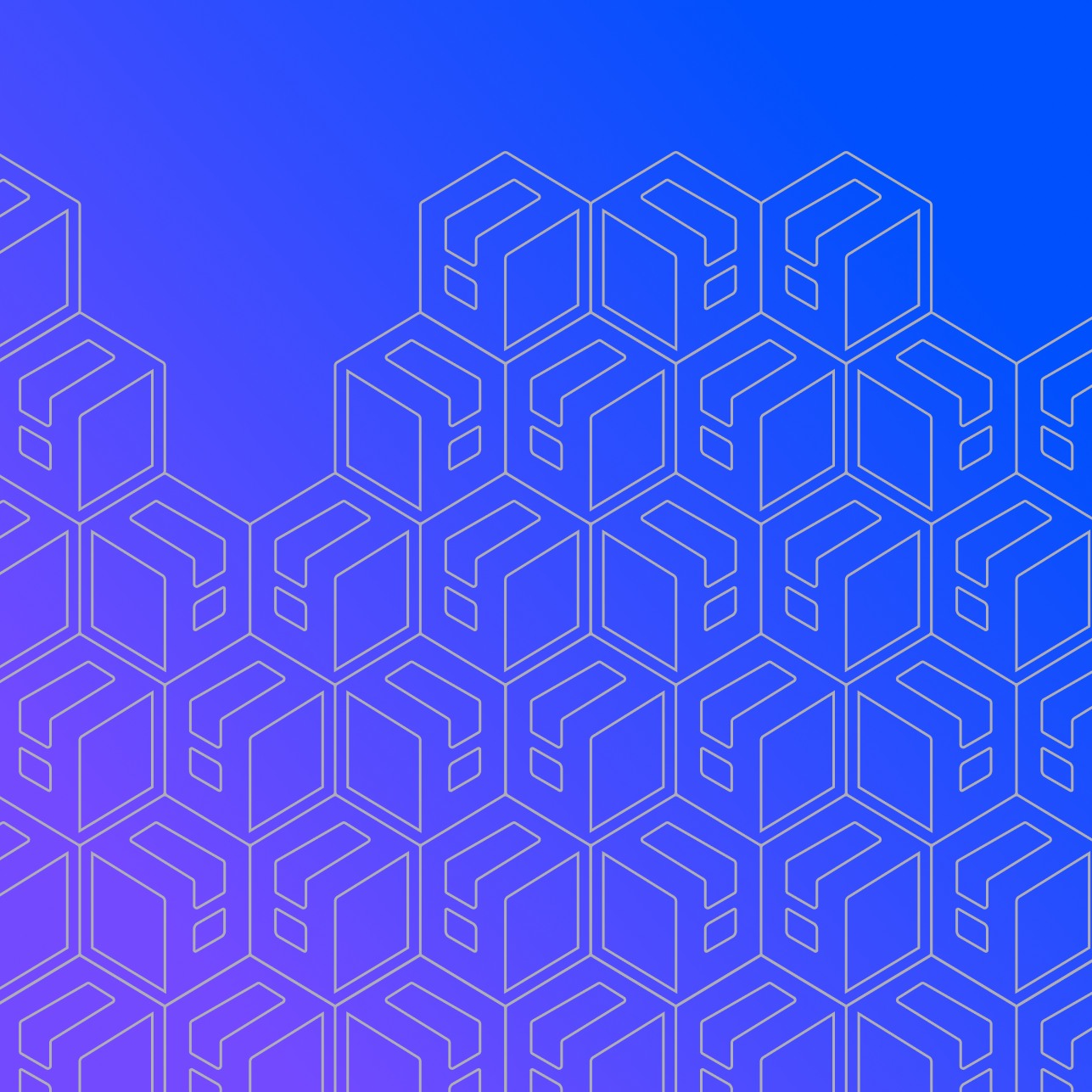 Padrão de caixas da Loginfo em linha sobre o gradiente azul e roxo