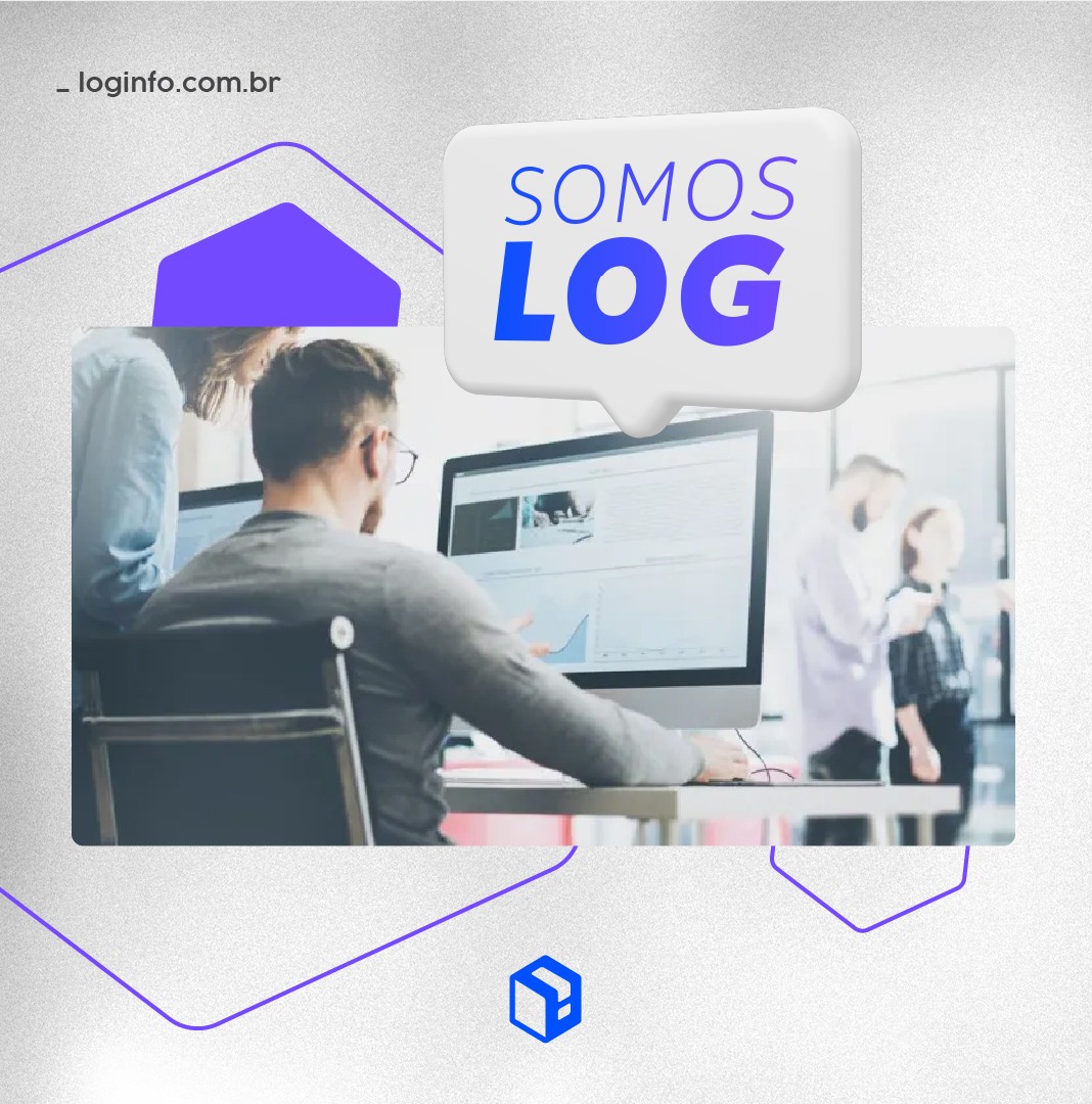 Post Somos Log com equipe no escritório
