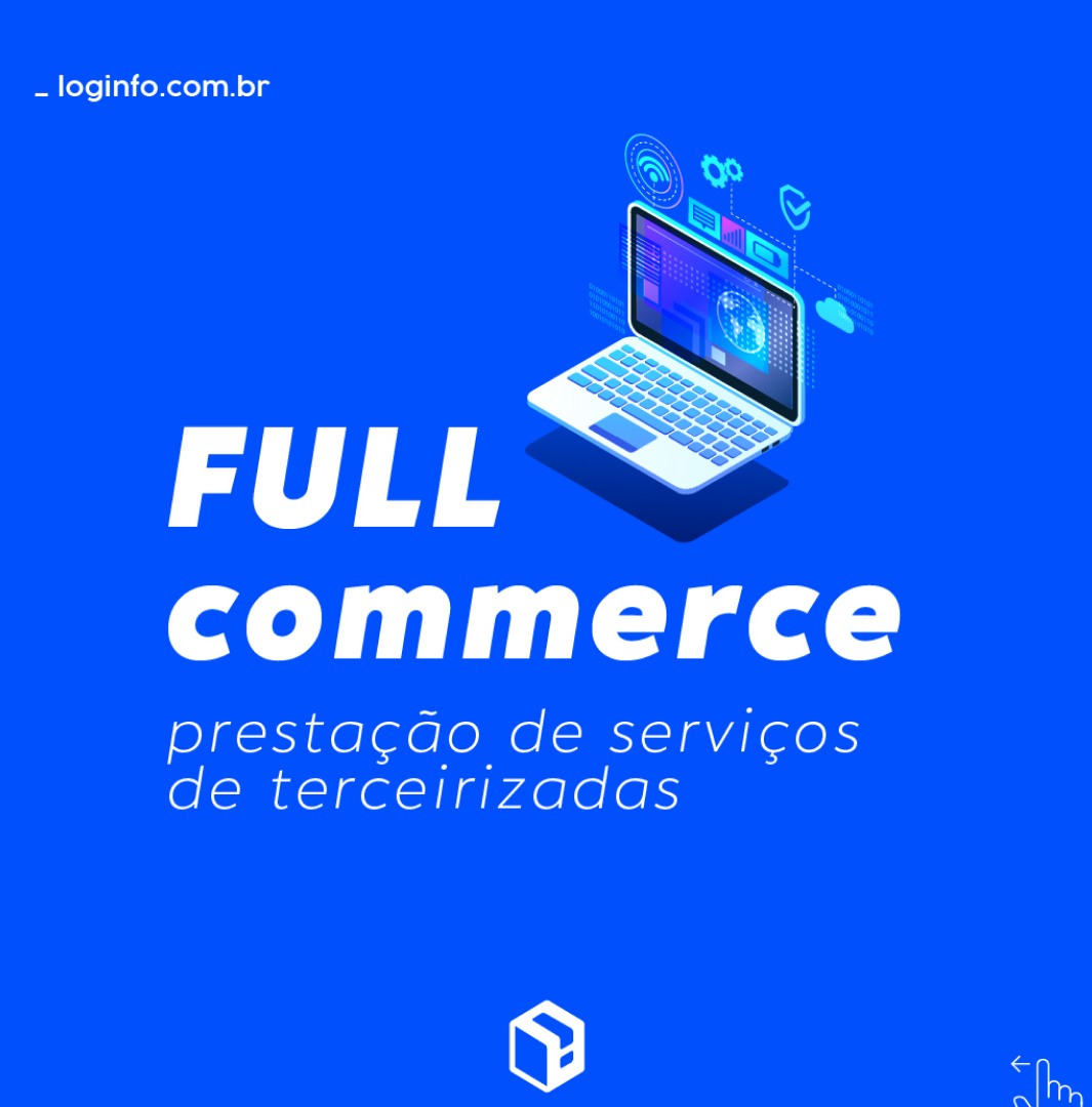 Post Full commerce sobre azul