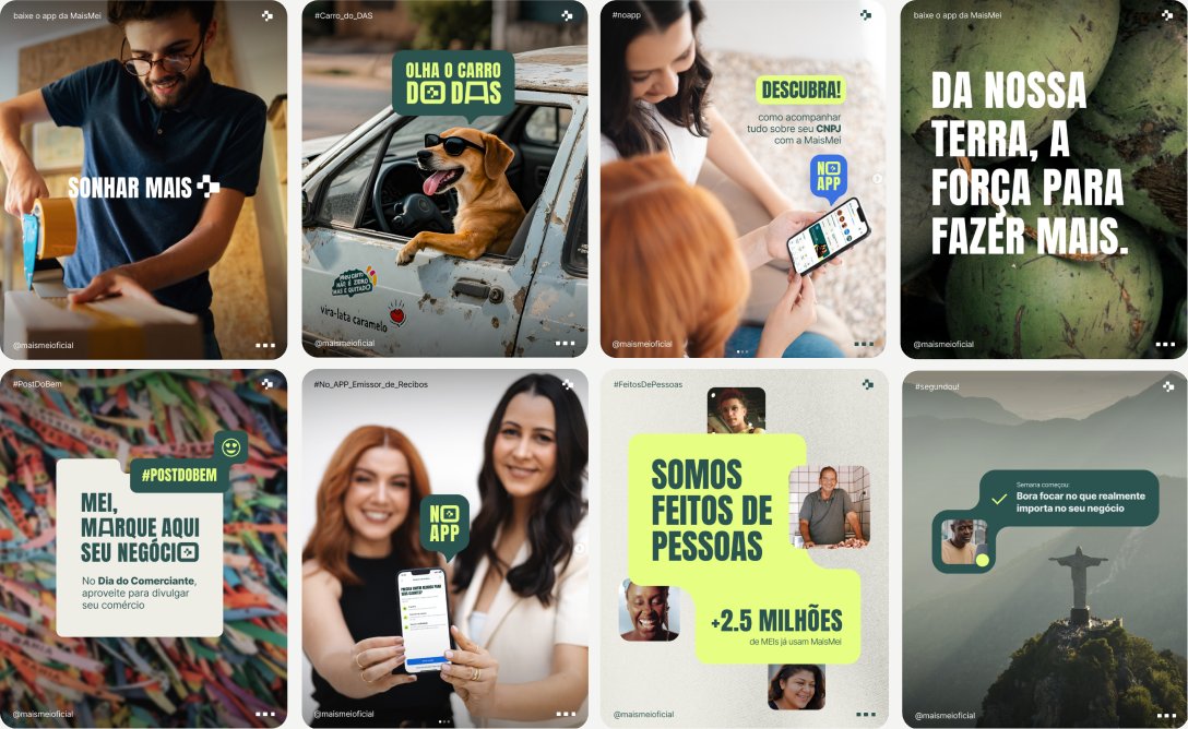 Posts institucionais do editorial MaisMei
