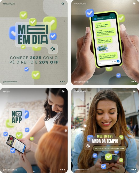 Posts da campanha MEI em Dia