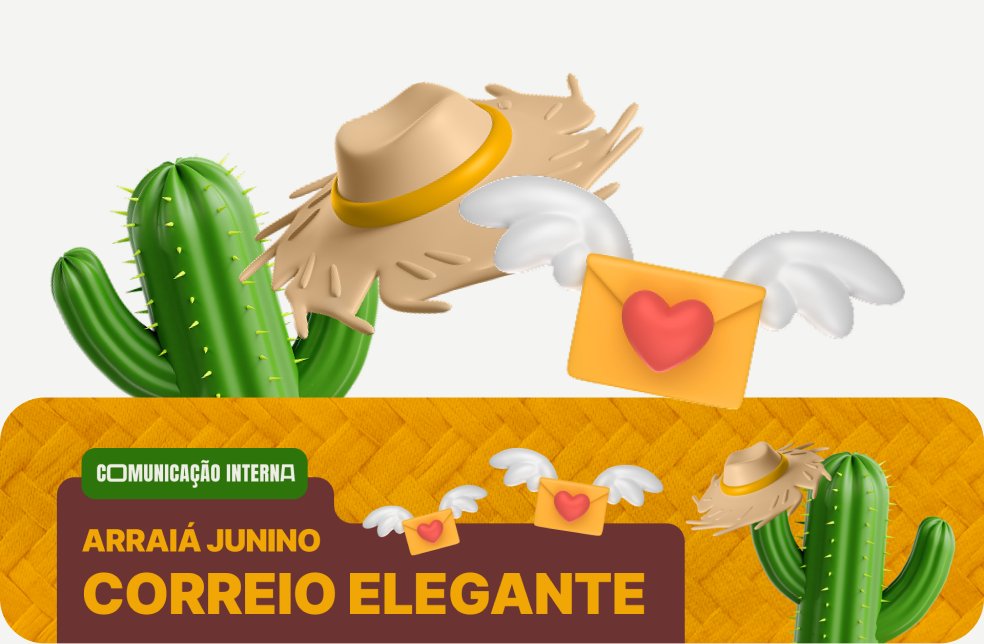 Banner Correio Elegante do Arraiá Junino