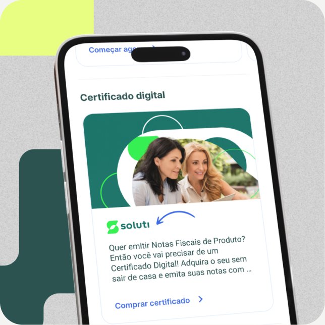 Card de parceiro no app MaisMei: Certificado digital