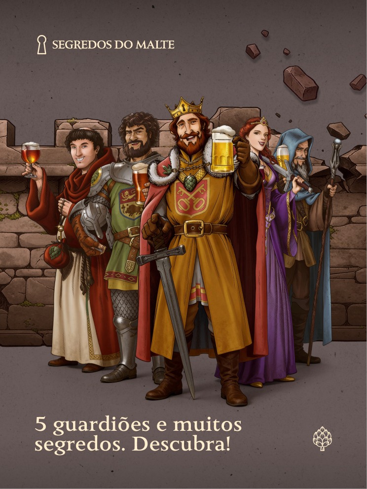 Post 5 guardiões e muitos segredos: os cinco guardiões ilustrados diante da muralha do castelo